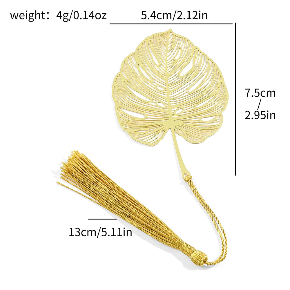 Simple Hollow Brass Bookmarks Beautiful Daisy Dandelion Flower Leaf Book Marks for Book Lover Gifts Reading Supplies Accessories