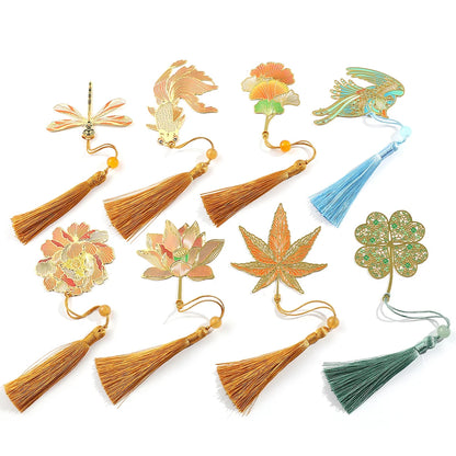 Simple hollow brass bookmark, beautiful four leaf clover dragonfly bookmark, bookmark, book friend gift, reading supplies