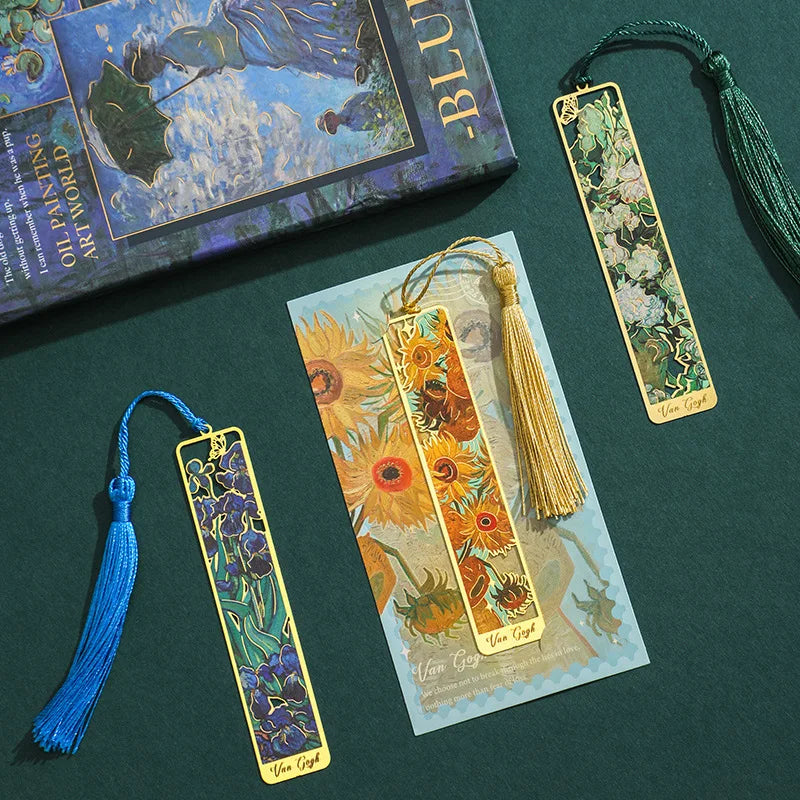 Hollow Flower Metal Bookmark Exquisite Sunflower Lotus Rose Shape Book Marks Student Reading Stationery School Supplies Gifts