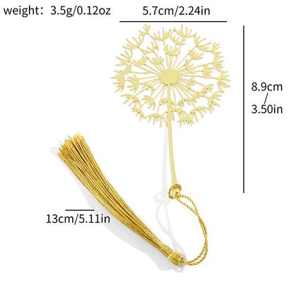 Simple Hollow Brass Bookmarks Beautiful Daisy Dandelion Flower Leaf Book Marks for Book Lover Gifts Reading Supplies Accessories