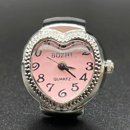 Alloy Shell Love Quartz Arabic Digital Dial Fashion Men's And Women's Ring Watch Compact