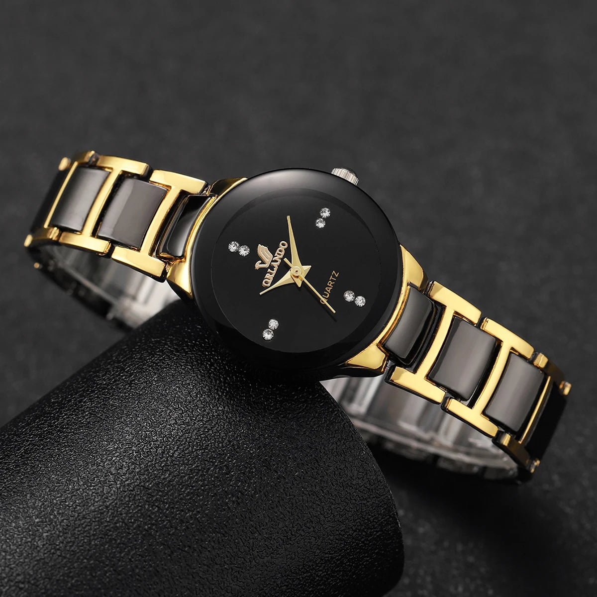 Elegant Couple’s Stainless Steel Watches