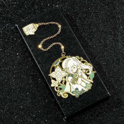 Genshin Impact Series Bookmark for Game Fans Metal Fancy Nahida Alhaitham Ningguang Sangonomiya Kokomi Book Marks for Fans