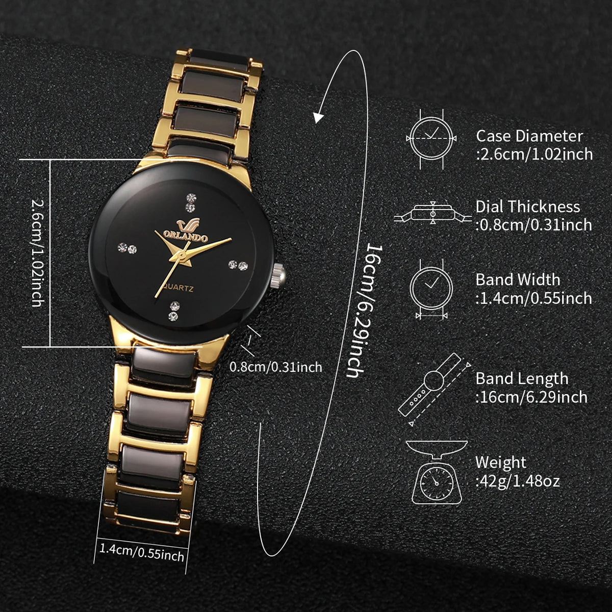 Elegant Couple’s Stainless Steel Watches