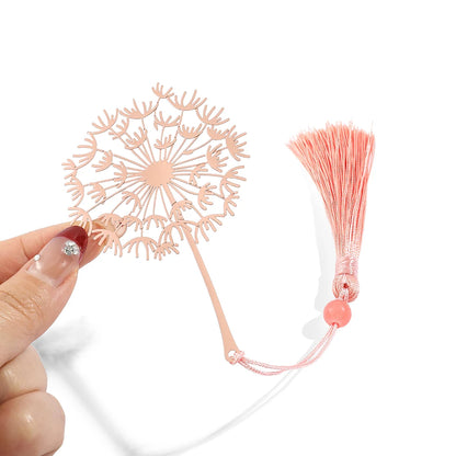 Simple Hollow Brass Bookmarks Beautiful Daisy Dandelion Flower Leaf Book Marks for Book Lover Gifts Reading Supplies Accessories
