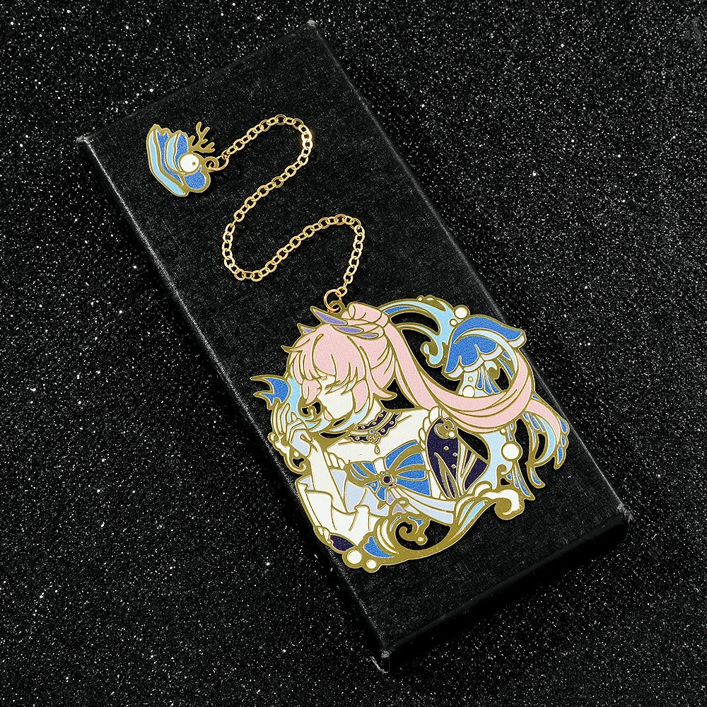 Genshin Impact Series Bookmark for Game Fans Metal Fancy Nahida Alhaitham Ningguang Sangonomiya Kokomi Book Marks for Fans