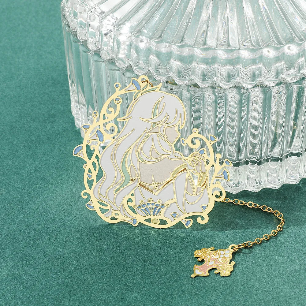 Genshin Impact Series Bookmark for Game Fans Metal Fancy Nahida Alhaitham Ningguang Sangonomiya Kokomi Book Marks for Fans