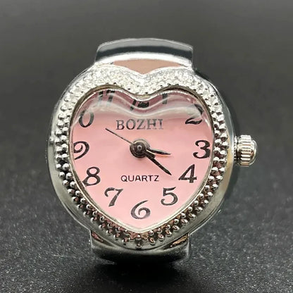 Alloy Shell Love Quartz Arabic Digital Dial Fashion Men's And Women's Ring Watch Compact
