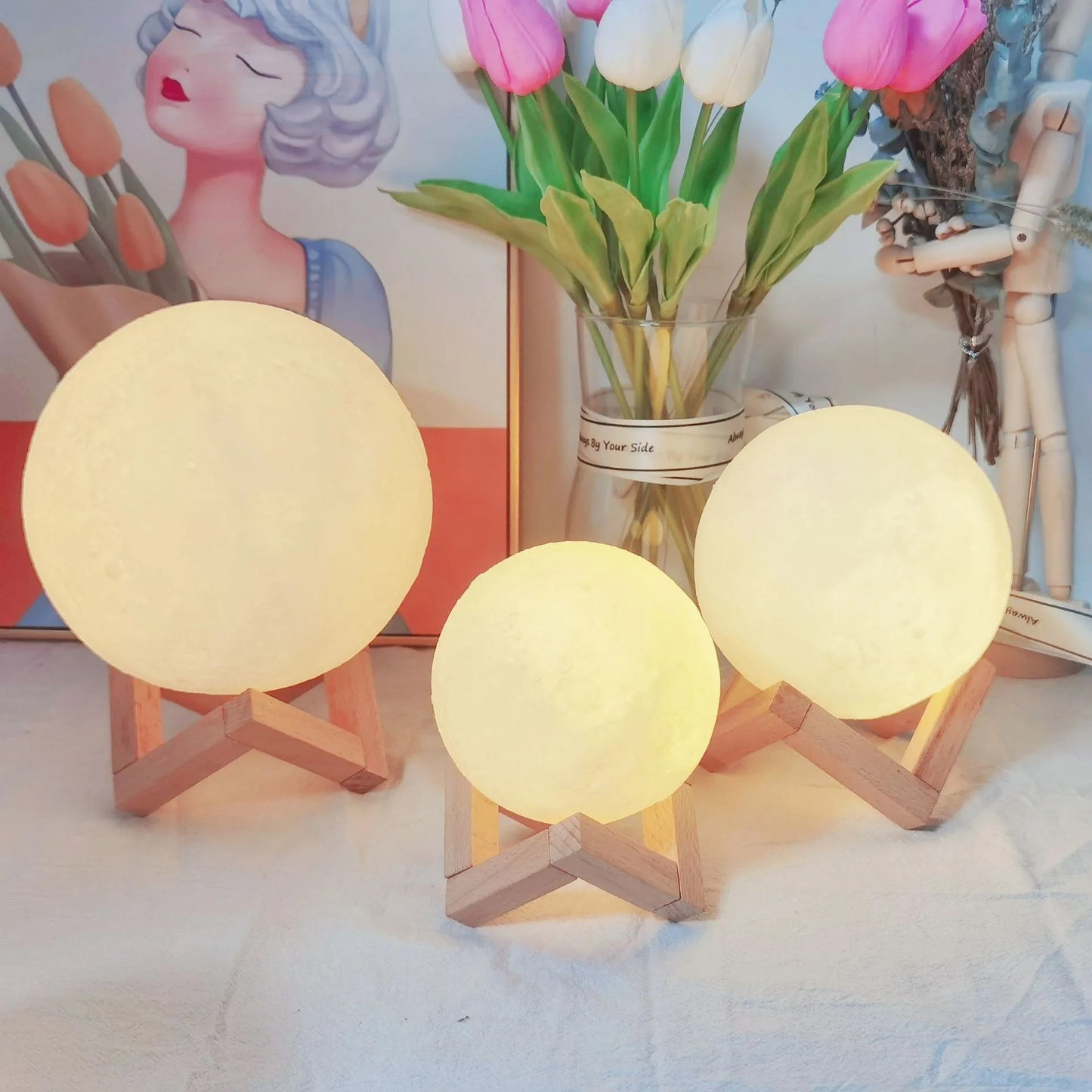 Galaxy Moon Lamp